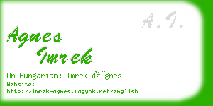 agnes imrek business card